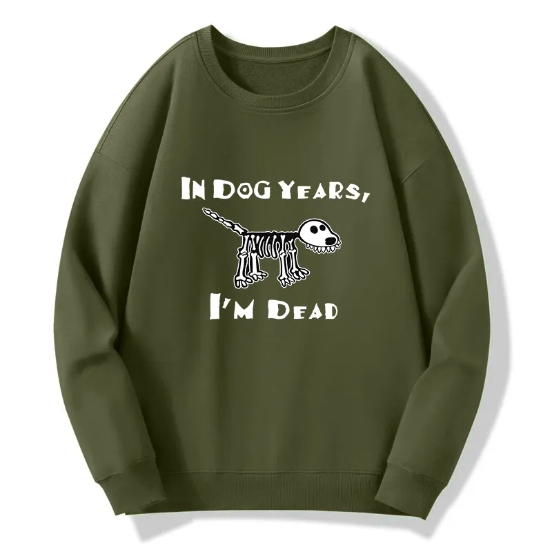 Tokyo-Tiger Funny Meme Old Dog Dead In Dog Years Vibe Classic Sweatshirt