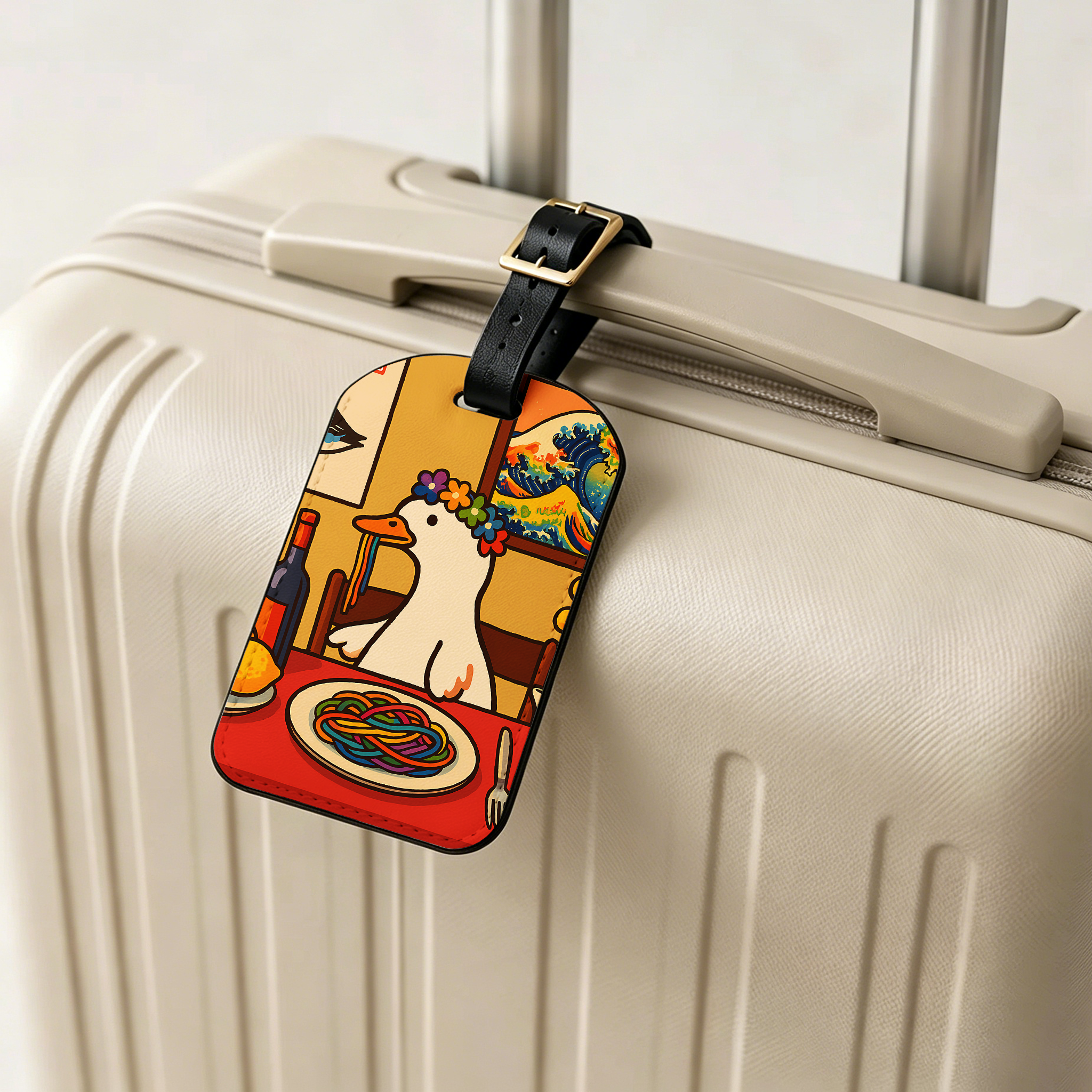 Tokyo-Tiger More Spaghetti Less Upsetti Goose Luggage Tag