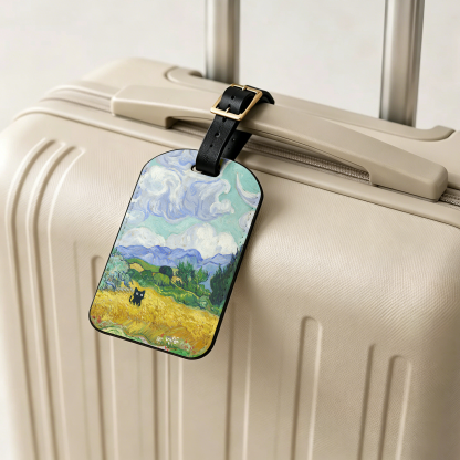 Tokyo-Tiger Black Cat In The Wheat Field Luggage Tag
