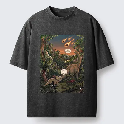 Tokyo‑Tiger Meteor Disaster Funny Washed T-Shirt