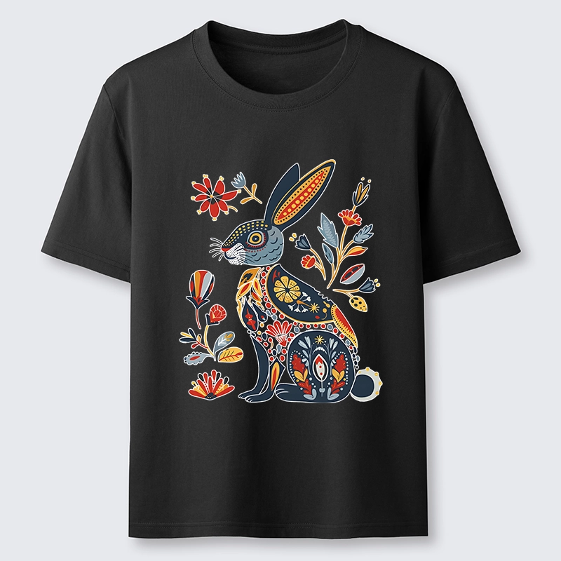 Tokyo-Tiger Folk Hare Bloom Classic T-Shirt