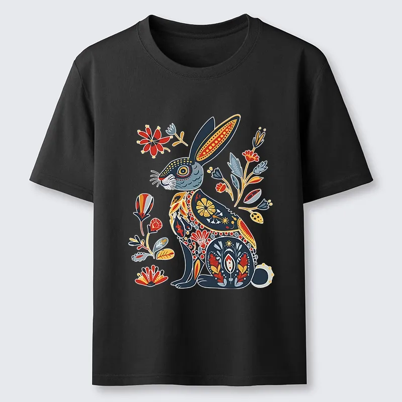 Tokyo-Tiger Folk Hare Bloom Classic T-Shirt