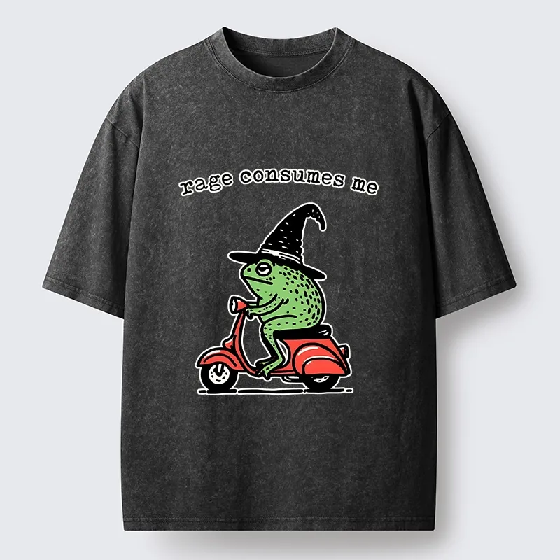 Tokyo-Tiger Angry Wizard Frog Meme Washed T-Shirt