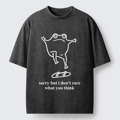 Tokyo-Tiger Skate Frog No Worries Art Washed T-Shirt