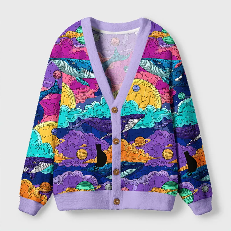 Tokyo-Tiger Meow in the Milky Way Ugly Cardigan Sweater Sale