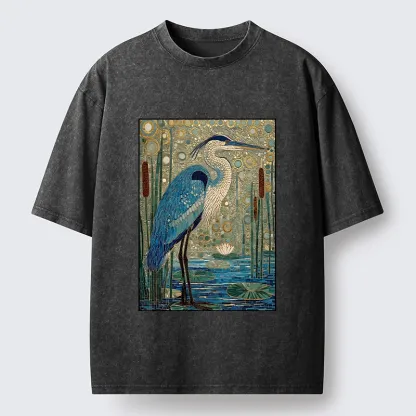 Tokyo‑Tiger Golden Pond Bird Washed T‑Shirt