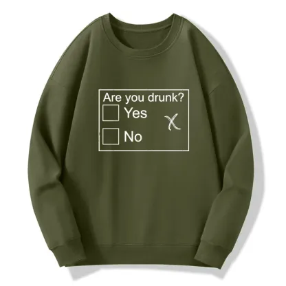 Tokyo-Tiger Confused Drunk Checkbox Graphic Classic Sweatshirt