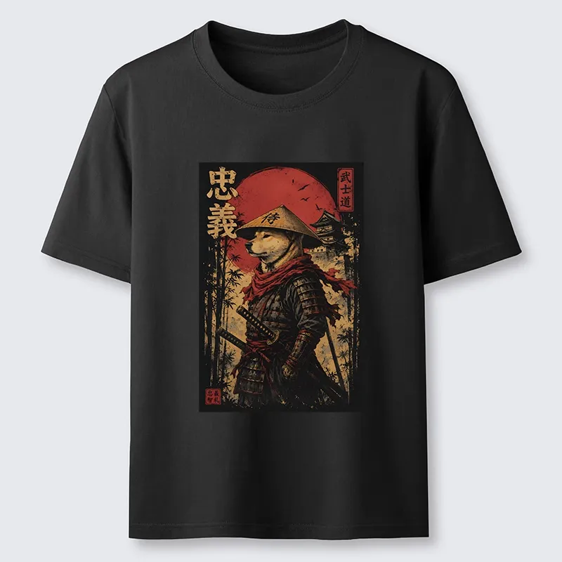 Tokyo-Tiger Loyal Samurai Dog With A Sword Classic T-Shirt