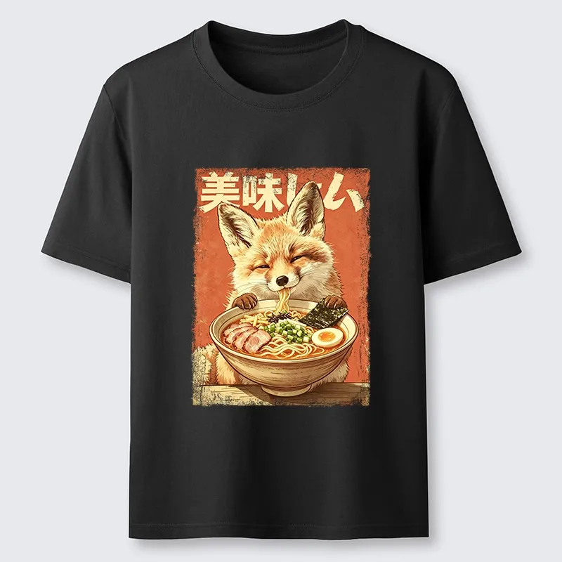 Tokyo-Tiger Ramen Loving Fox Art Classic T-Shirt Sale