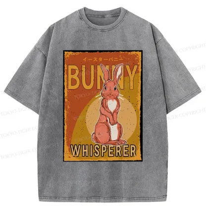 Tokyo-Tiger Cute Bunny Whisperer Washed T-Shirt