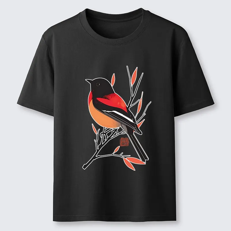 Tokyo-Tiger Oriental Bird Graphic Classic T-Shirt Sale