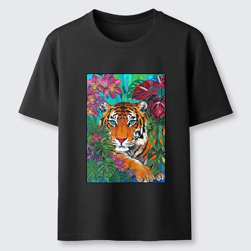 Tokyo-Tiger Floral Tiger Portrait Classic T-Shirt