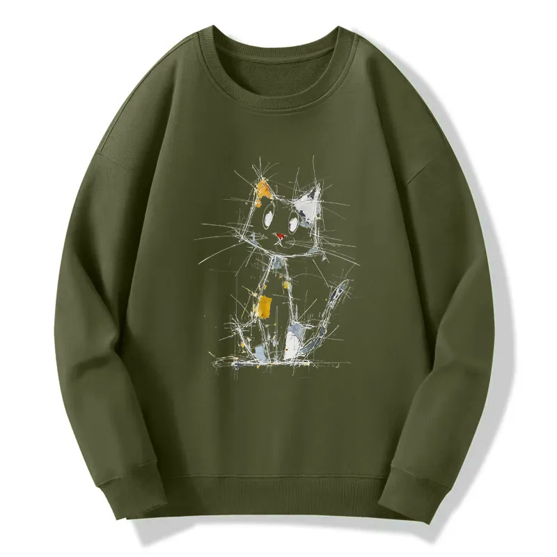 Tokyo-Tiger Minimal Splash Ink Cute Cat Classic Sweatshirt Sale