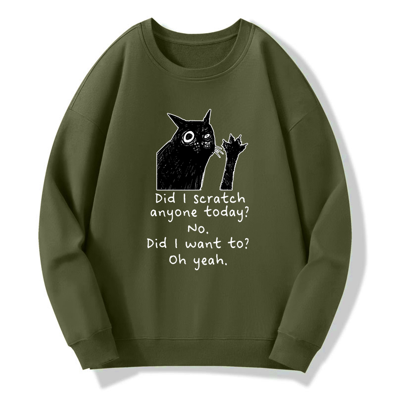 Tokyo-Tiger Black Cat Scratches People Classic Sweatshirt