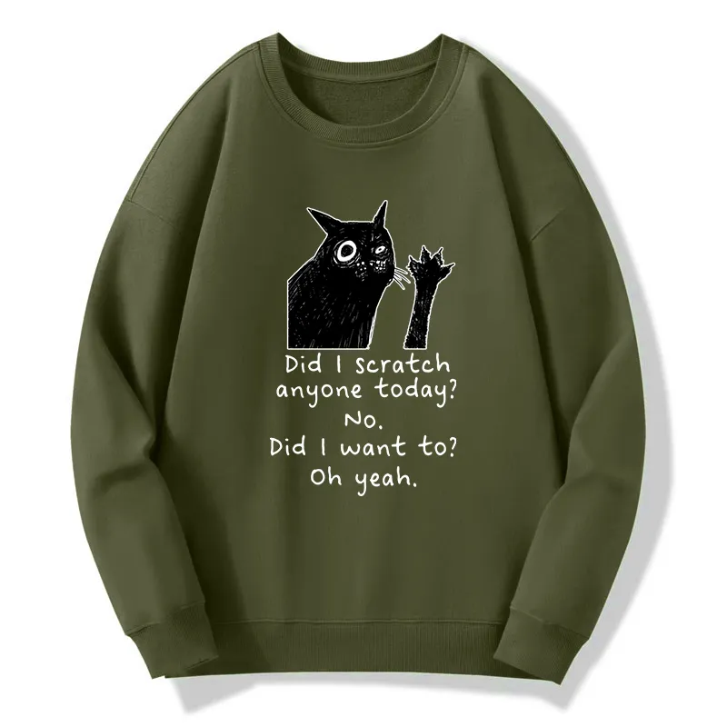 Tokyo-Tiger Black Cat Scratches People Classic Sweatshirt Sale