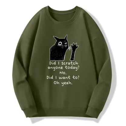 Tokyo-Tiger Black Cat Scratches People Classic Sweatshirt