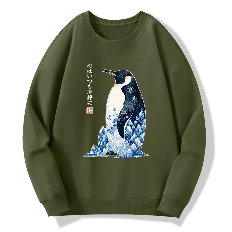 Tokyo-Tiger Keep Calm Penguin Classic Sweatshirt Sale