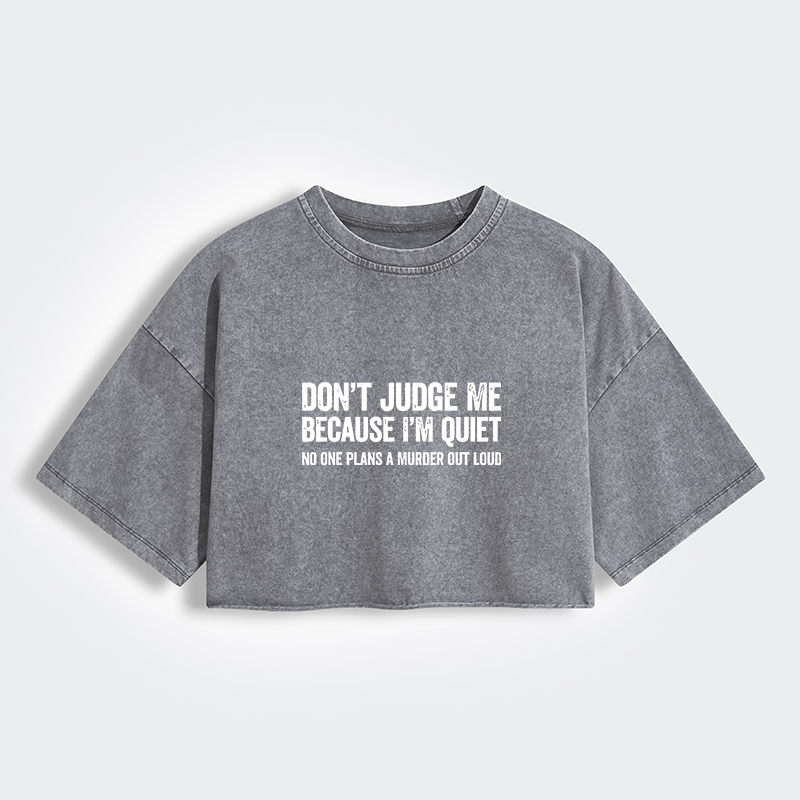 Tokyo-Tiger Sarcastic Funny Quote Women's Washed Crop T-Shirt