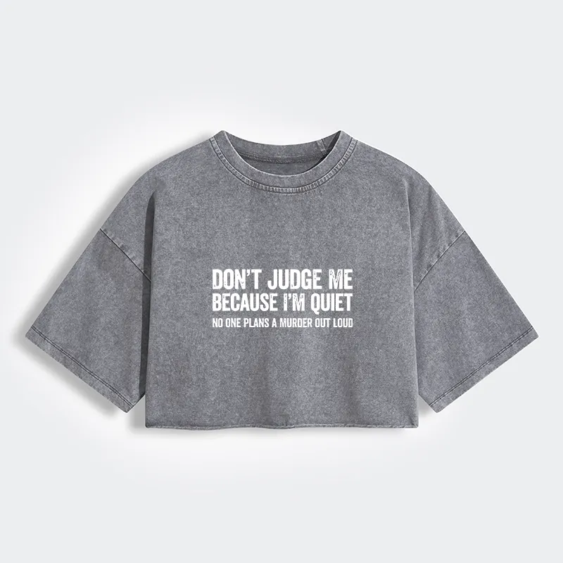 Tokyo-Tiger Sarcastic Funny Quote Women's Washed Crop T-Shirt Sale
