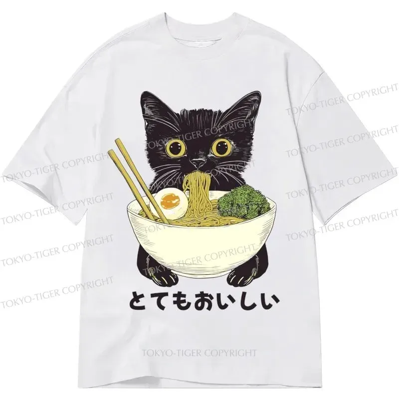 Tokyo-Tiger Ramen Lover Cute Cat Classic T-Shirt