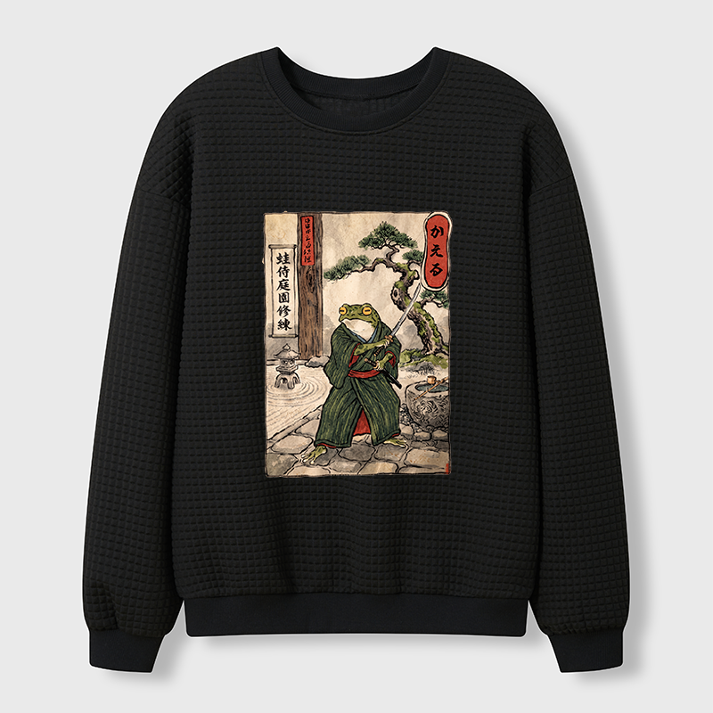 Tokyo-Tiger Samurai Frog Training Waffle Sweatshirt