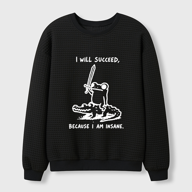 Tokyo-Tiger Warrior Frog Funny Meme Waffle Sweatshirt