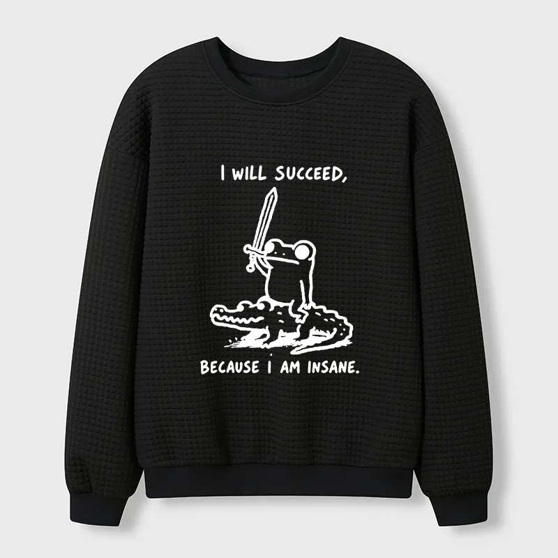 Tokyo-Tiger Warrior Frog Funny Meme Waffle Sweatshirt