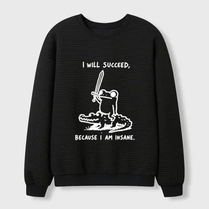 Tokyo-Tiger Warrior Frog Funny Meme Waffle Sweatshirt