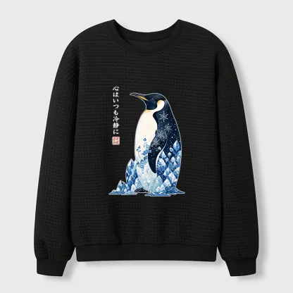Tokyo-Tiger Keep Calm Penguin Waffle Sweatshirt