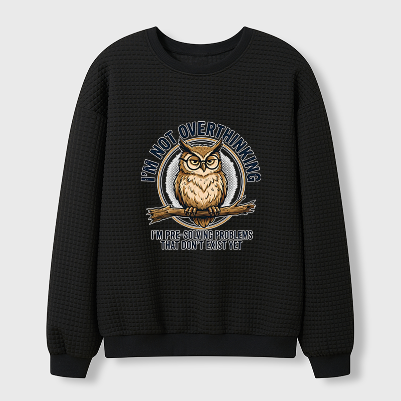 Tokyo-Tiger Overthink Master Owl Waffle Sweatshirt