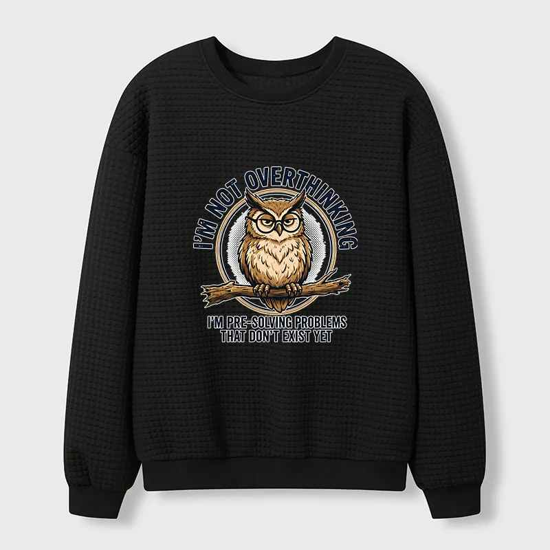 Tokyo-Tiger Overthink Master Owl Waffle Sweatshirt