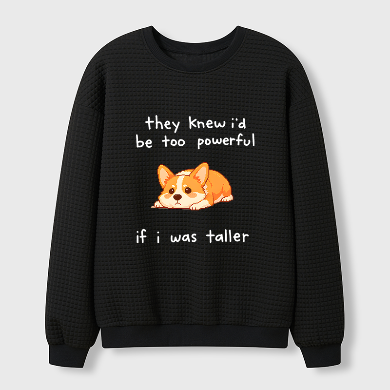 Tokyo-Tiger Funny Short Dog Joke Waffle Sweatshirt