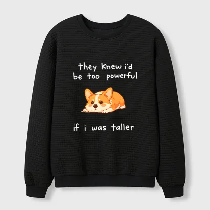 Tokyo-Tiger Funny Short Dog Joke Waffle Sweatshirt