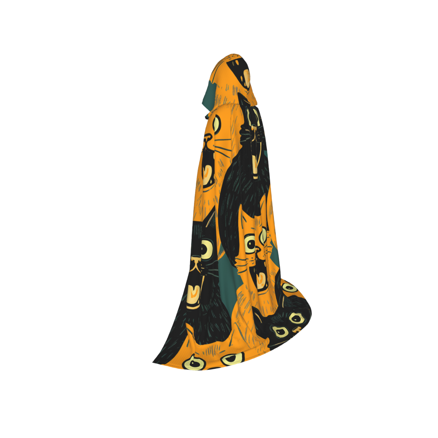 Tokyo-Tiger Yellow Cat And Black Cat Holiday Cloak