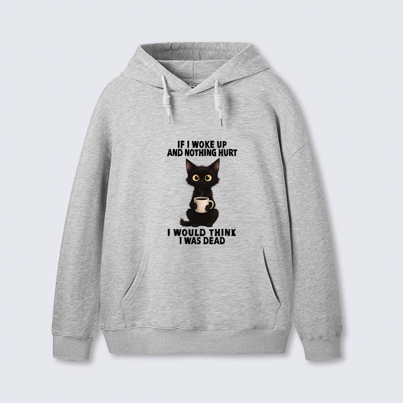 Tokyo-Tiger Funny Cute Black Cat And Coffee Meme Classic Hoodie