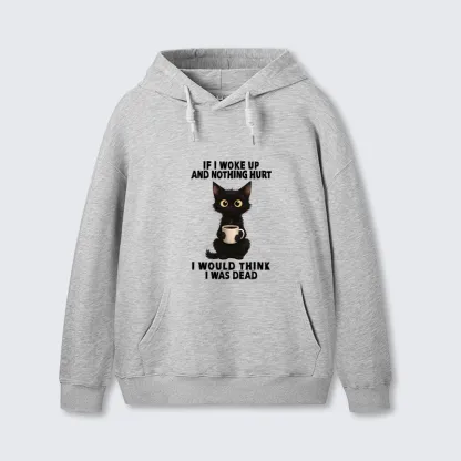 Tokyo-Tiger Funny Cute Black Cat And Coffee Meme Classic Hoodie