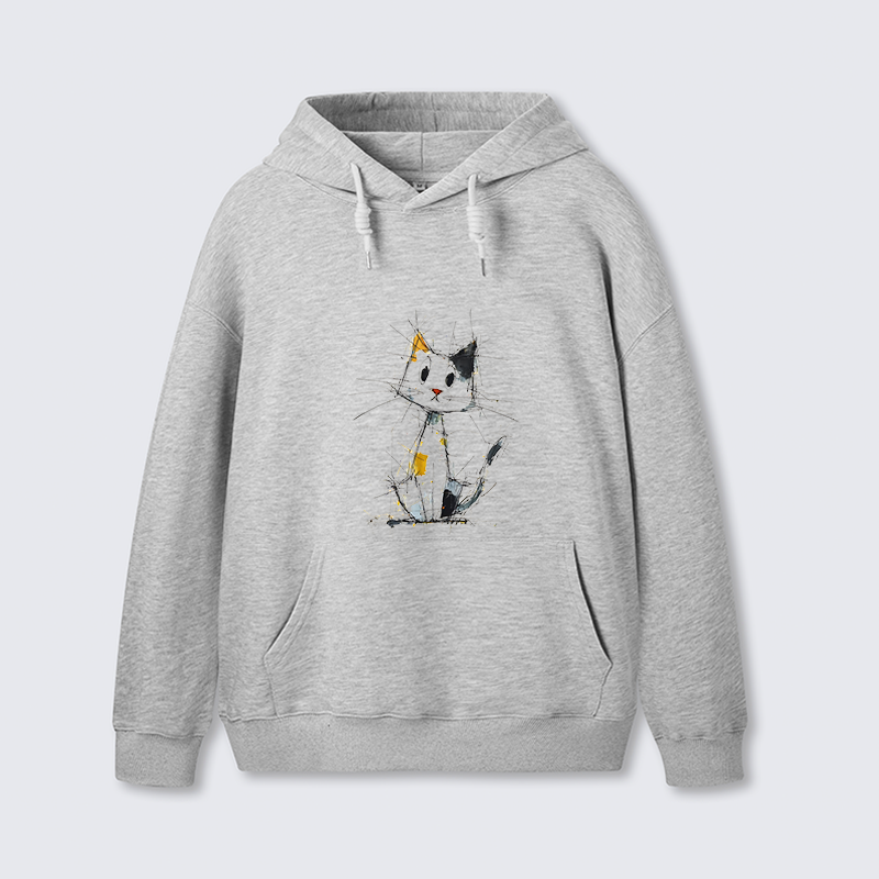 Tokyo-Tiger Minimal Splash Ink Cute Cat Classic Hoodie