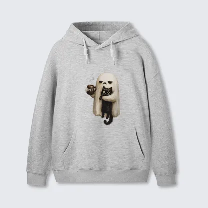 Tokyo-Tiger Ghost Cat Coffee Mood Classic Hoodie