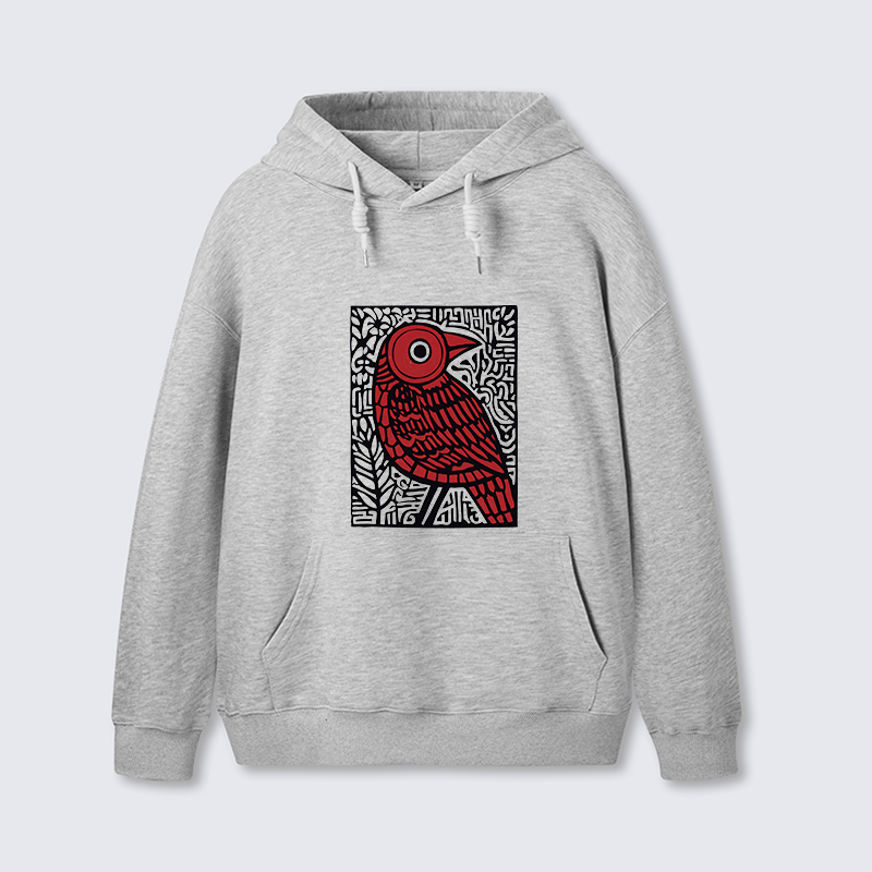 Tokyo-Tiger Retro Woodblock Bird Classic Hoodie