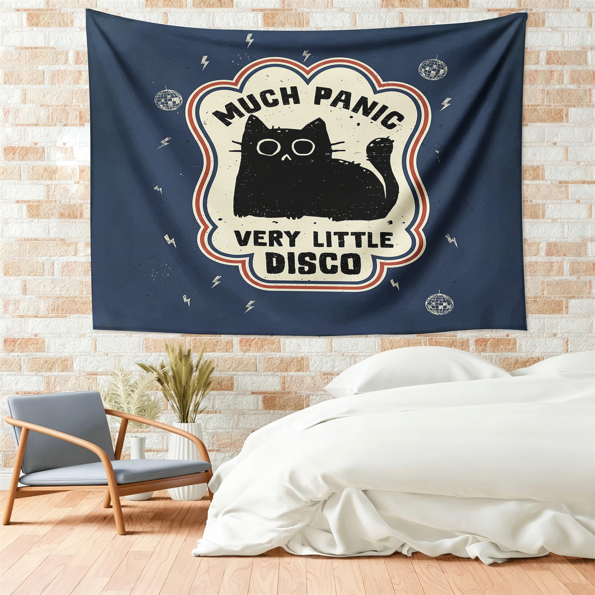 Tokyo-Tiger "Much Panic"Retro Tapestry