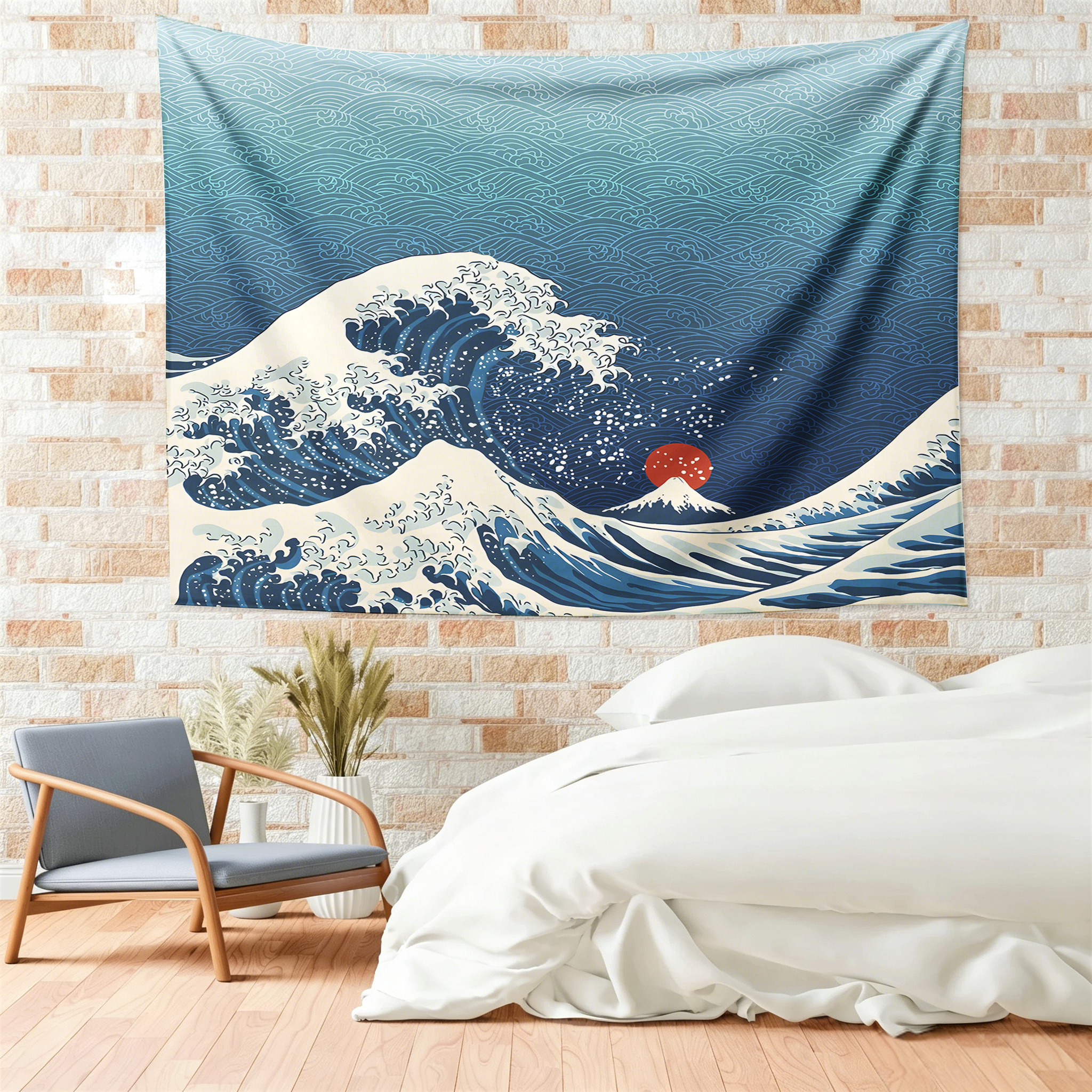 Tokyo-Tiger The Great Wave Off Fuji Tapestry