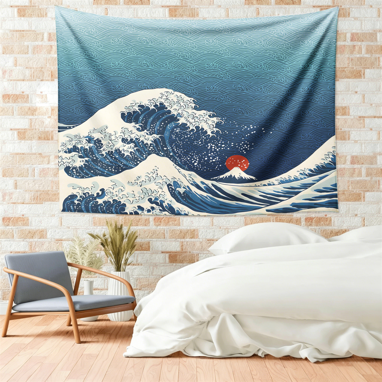 Tokyo-Tiger The Great Wave Off Fuji Tapestry