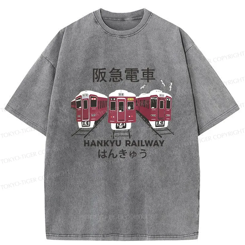 Tokyo-Tiger Hankyu Railway Washed T-Shirt