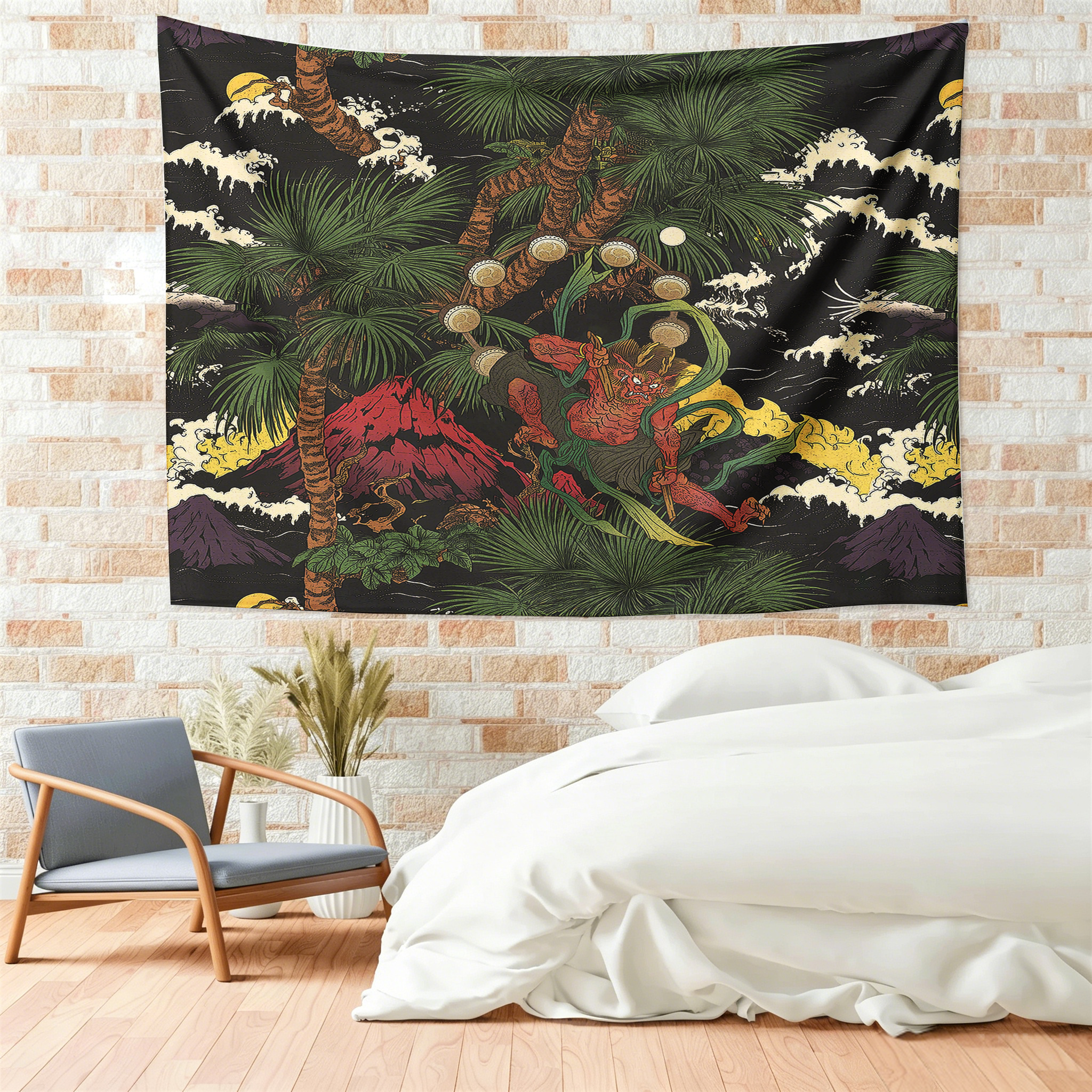 Tokyo-Tiger Japanese Yokai Tapestry