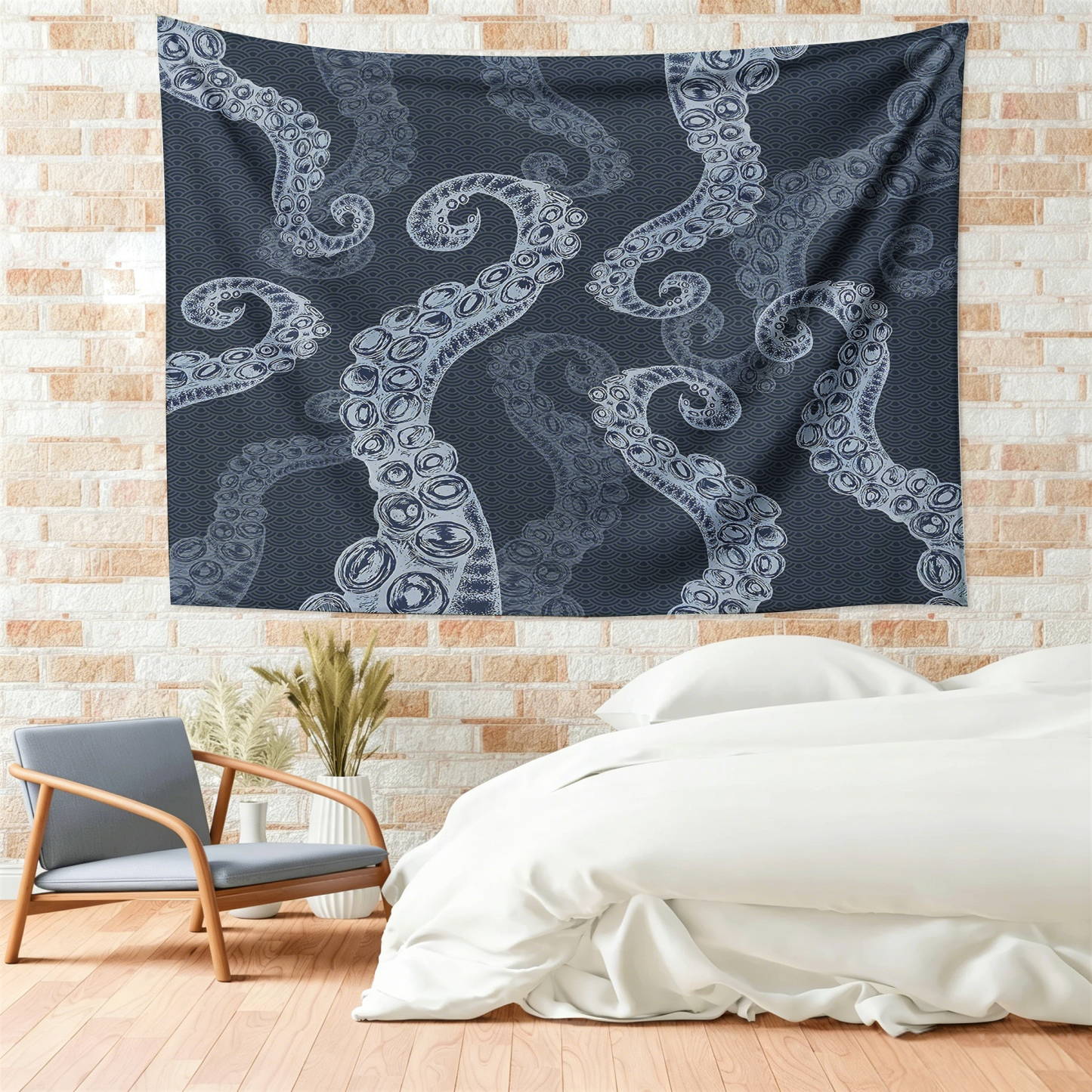 Tokyo-Tiger Octopus Tentacles Japanese Tapestry