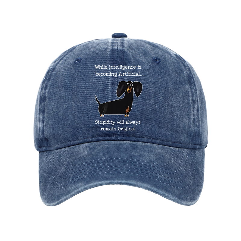 Tokyo-Tiger Dachshund Real Humor Funny Meme Washed Cap