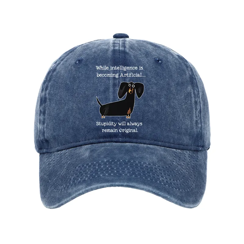 Tokyo-Tiger Dachshund Real Humor Funny Meme Washed Cap