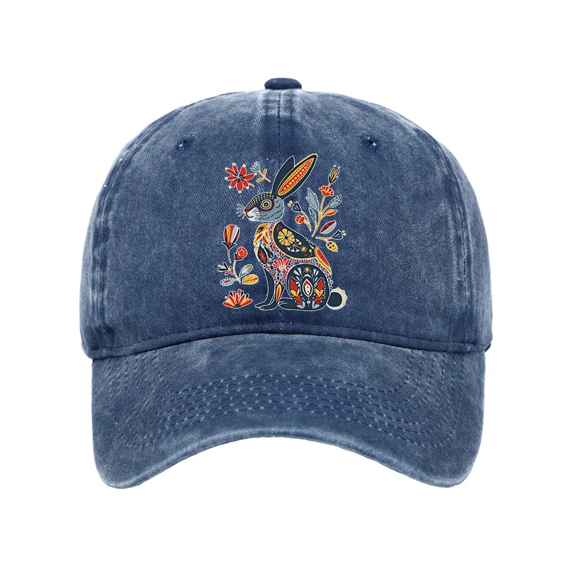 Tokyo-Tiger Folk Hare Bloom Washed Cap
