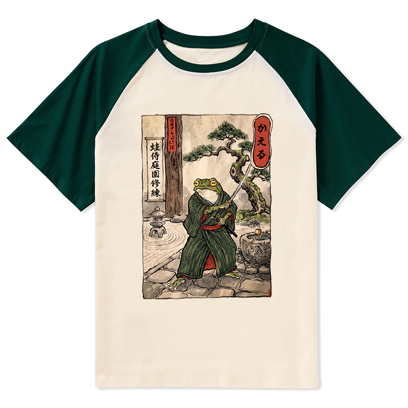 Tokyo-Tiger Samurai Frog Training Raglan T-shirt