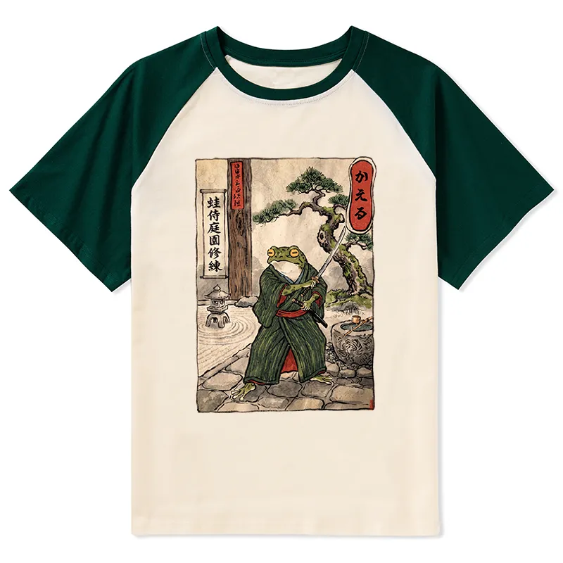 Tokyo-Tiger Samurai Frog Training Raglan T-shirt